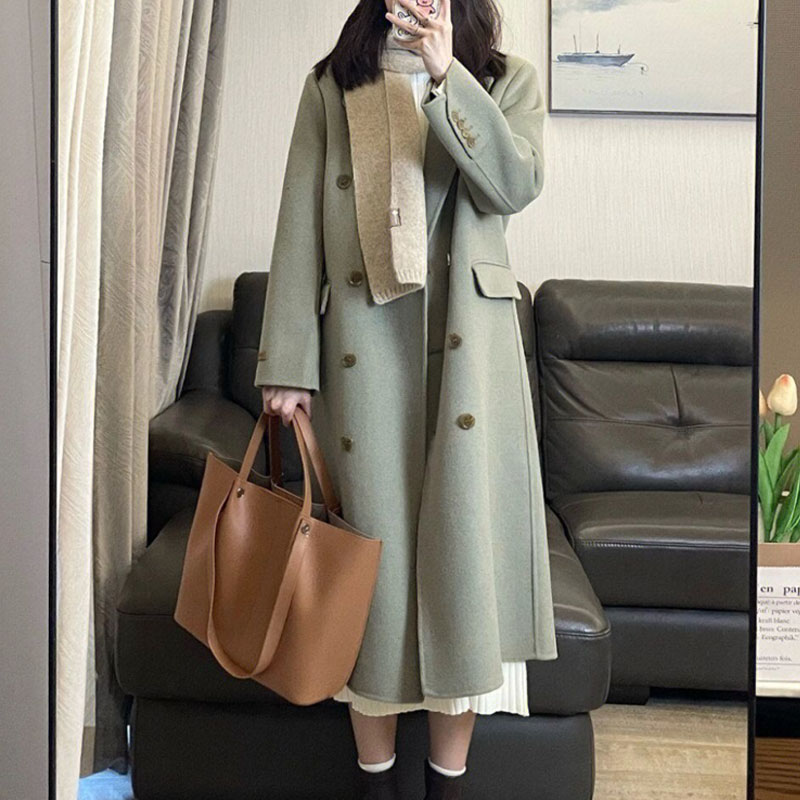 綺麗系服  韓国ファッション  長袖  折り襟  コート  アウター