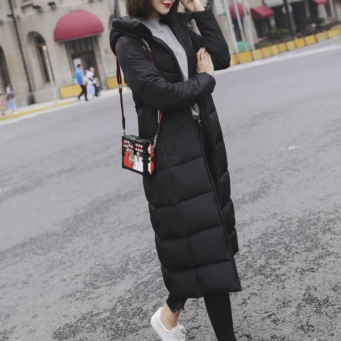 新作 韓国ファッション  欧米風  コットン  フート付き  裏起毛  ロング  中綿コート  ダウンコート  アウター